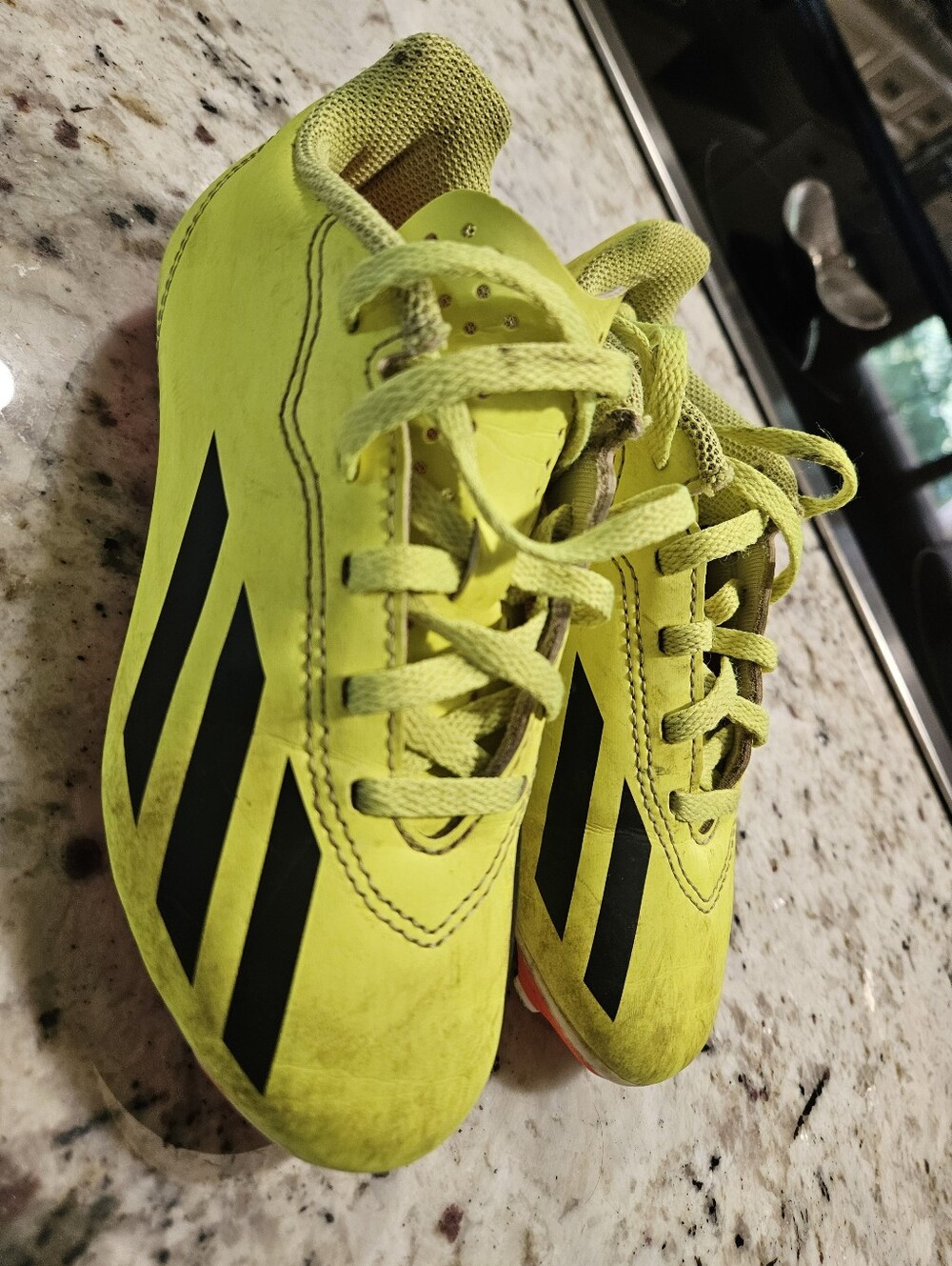 Adidas Neon Yellow Kids Soccer ⚽️ Cleats